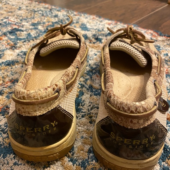 Comfortable Sperry Anglefish Python Brown Shoes - Picture 3 of 5